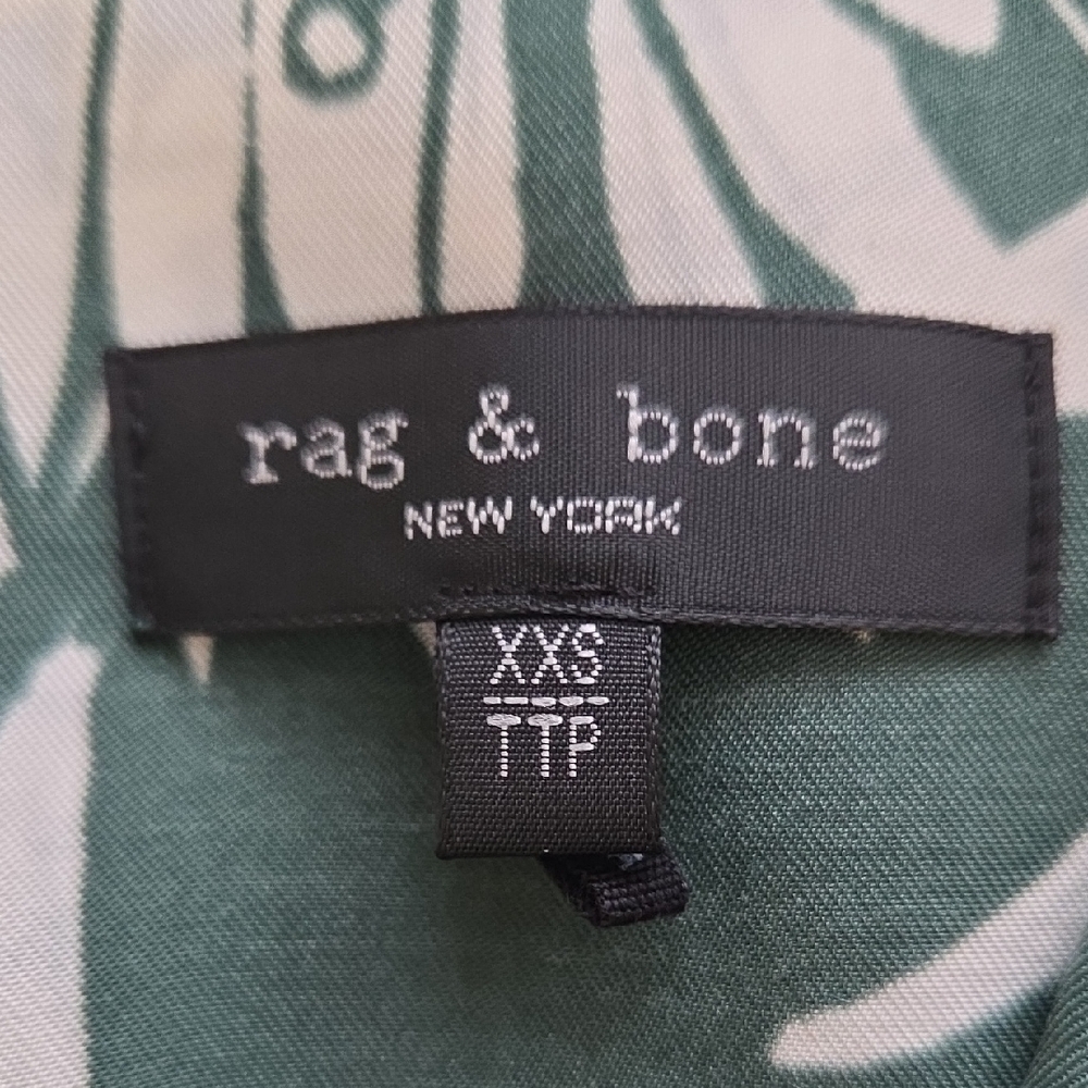 Rag & Bone Green and White Floral Shirt - Picture 4 of 5